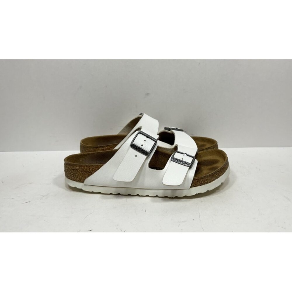 Birkenstock Arizona White Birko-Flor Women's Size Shoes Slides